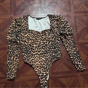 Prettylittlething Leopard Print Bodysuit